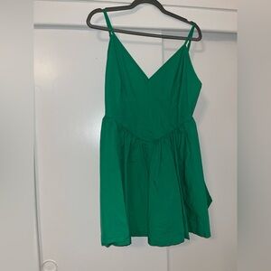 Green mini dress